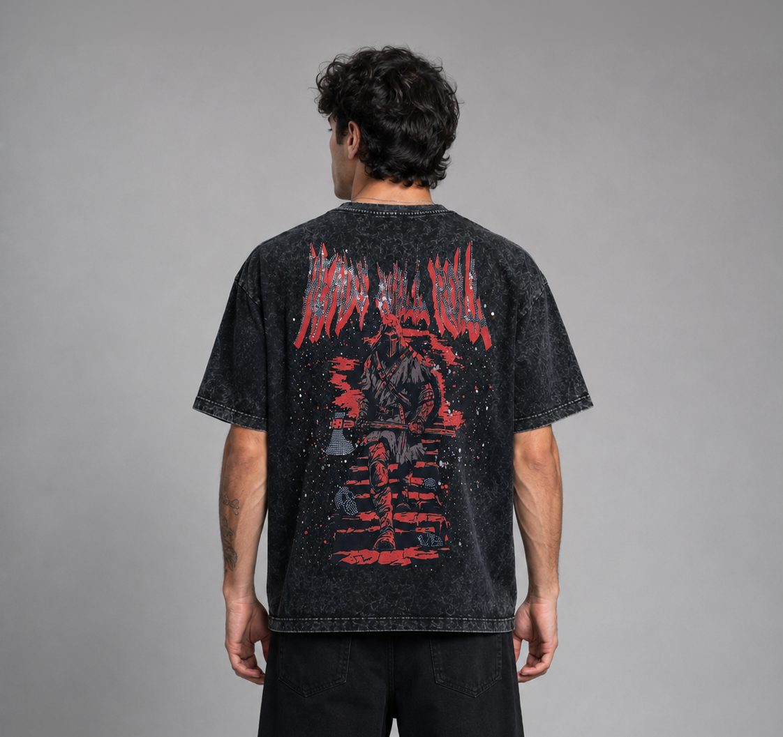 Heads Will Roll Shirt (Vintage Black Wash)