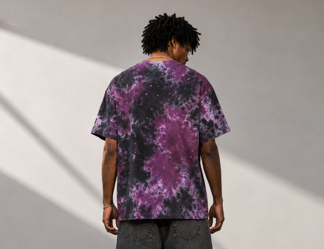 Skull Shirt (Purple/Black Acid Wash)
