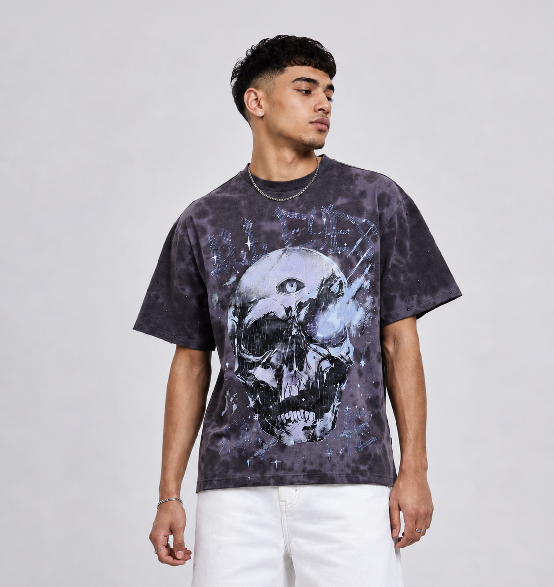 Skull Shirt (Charcoal Purple Acid Wash)