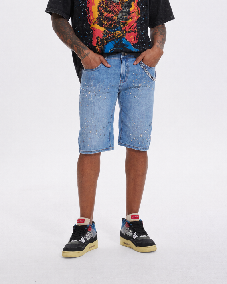 Starfall Shorts Blue Wash